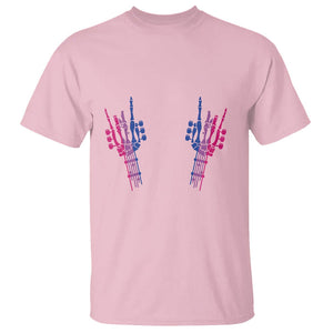 Pansexual Pride T Shirt Skeleton Rock Hand LGBTQ Pans Flag TS09 Light Pink Printyourwear