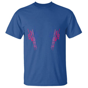 Pansexual Pride T Shirt Skeleton Rock Hand LGBTQ Pans Flag TS09 Royal Blue Printyourwear