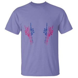 Pansexual Pride T Shirt Skeleton Rock Hand LGBTQ Pans Flag TS09 Violet Printyourwear