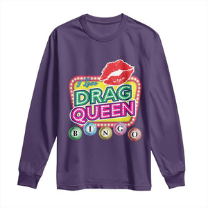 Drag Queen Long Sleeve Shirt I Love Drag Queen Bingo Fan LGBTQ TS09 Purple Print Your Wear