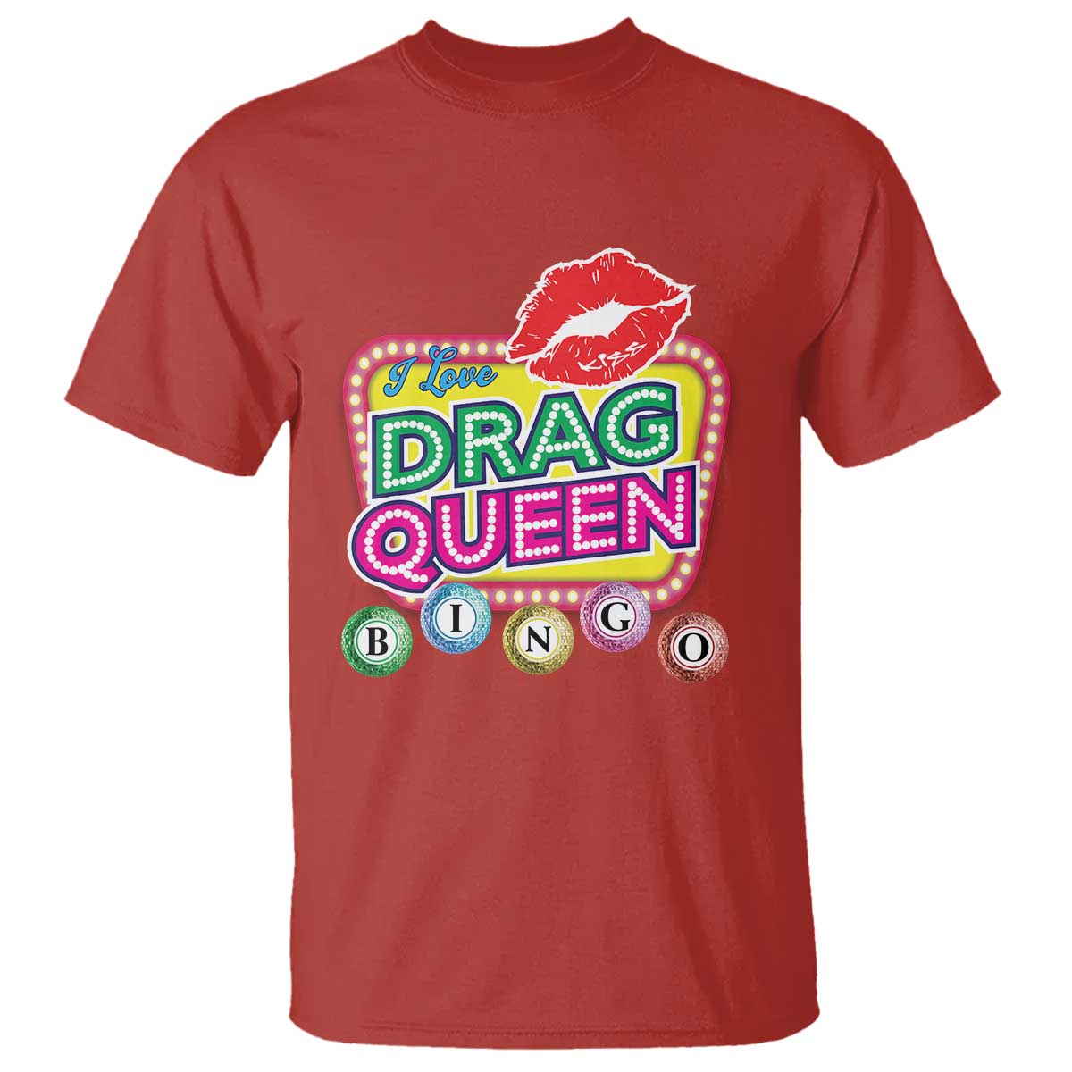 Drag Queen T Shirt I Love Drag Queen Bingo Fan LGBTQ TS09 Red Print Your Wear