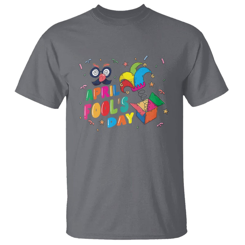 Funny April Fool's Day Pranks Jester Hat T Shirt TS09 Charcoal Printyourwear