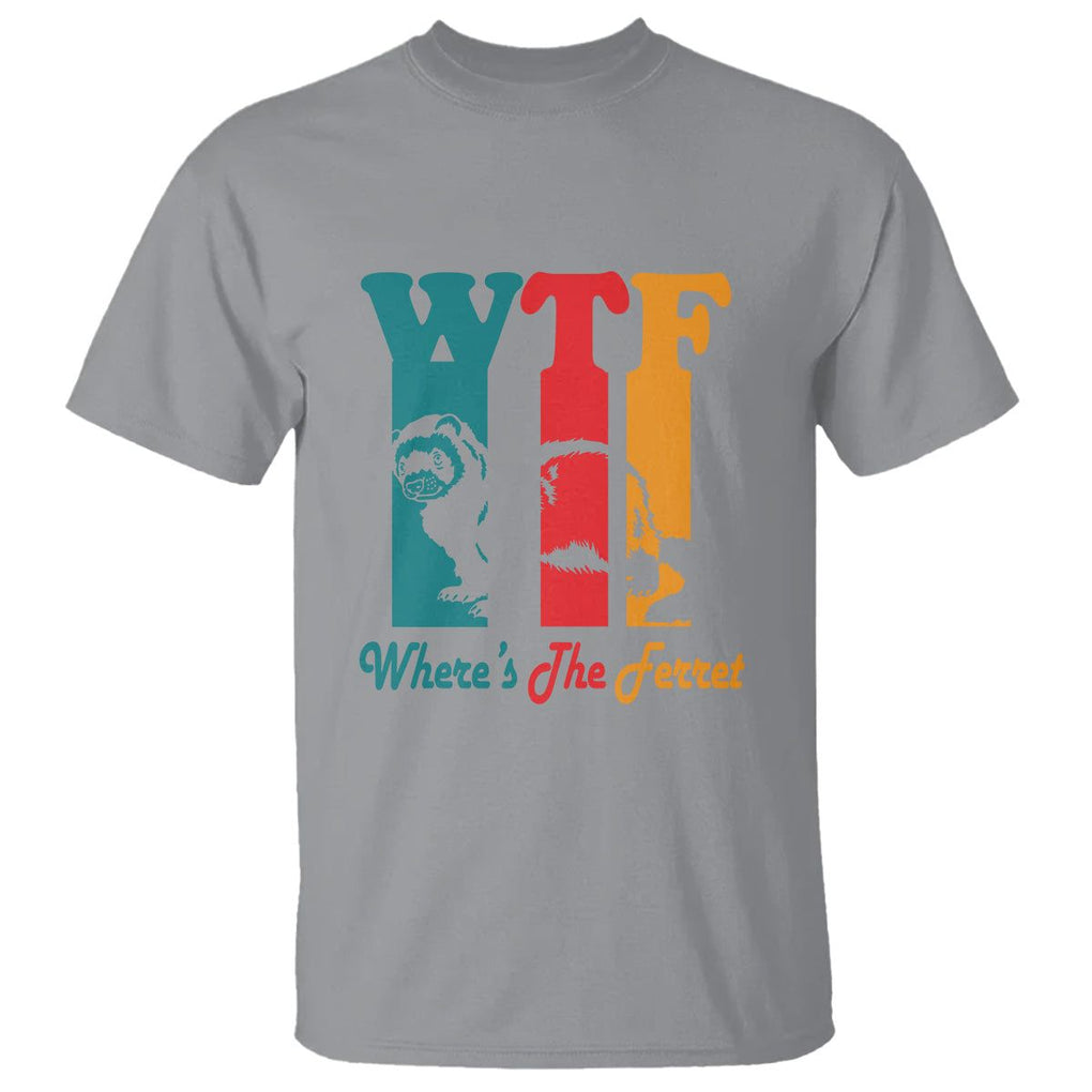 WTF Where's The Ferret Funny T Shirt TS09 Sport Gray Printyourwear