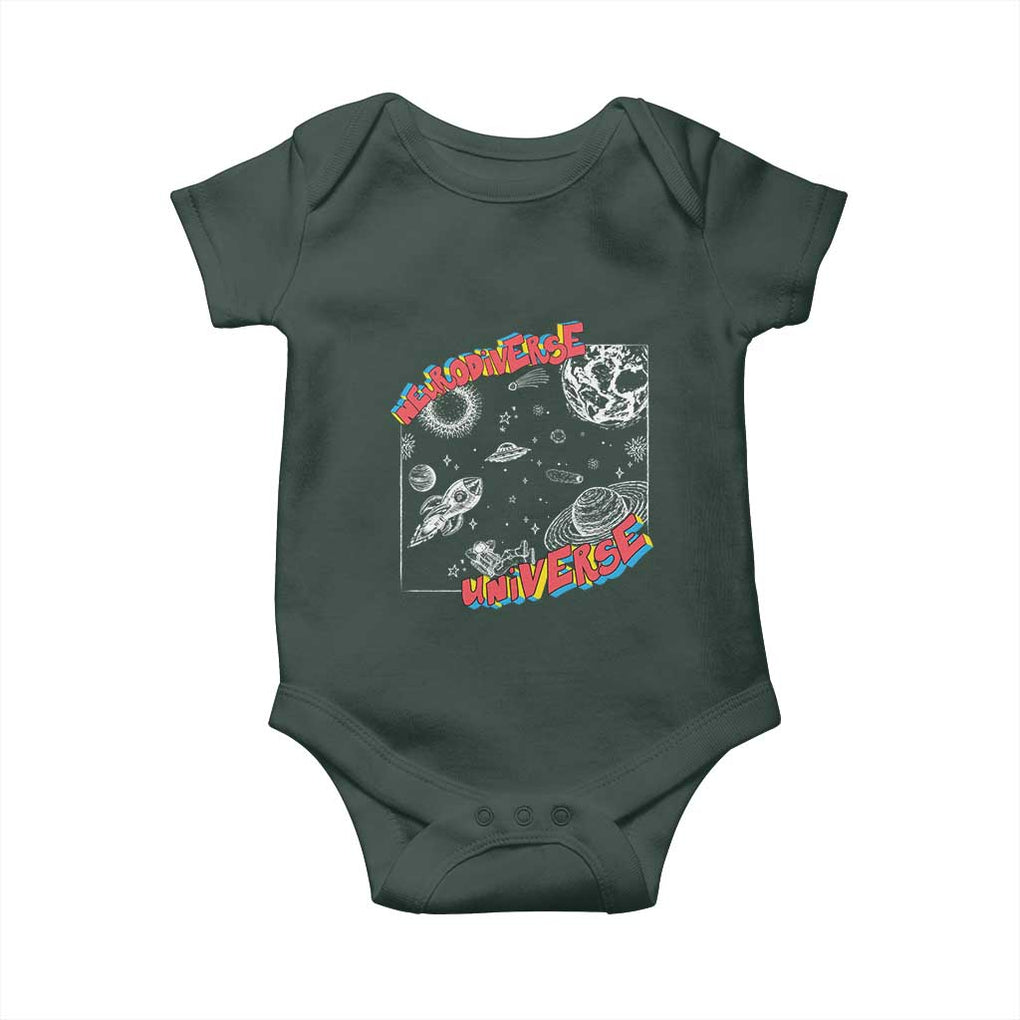 Funny Neurodiversity Baby Onesie Neurodiverse Brain Universe Autism ADHD TS09 Print Your Wear