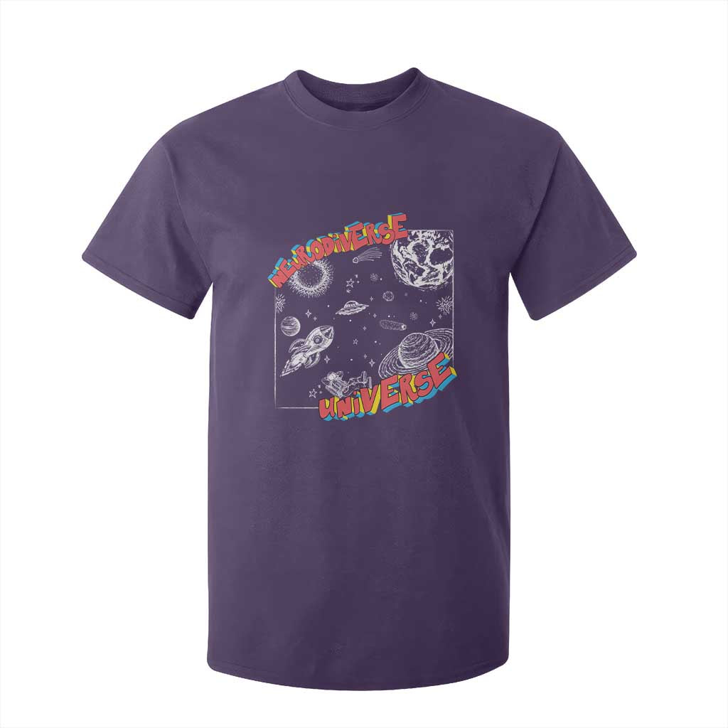 Funny Neurodiversity T Shirt For Kid Neurodiverse Brain Universe Autism ADHD TS09 Purple Print Your Wear