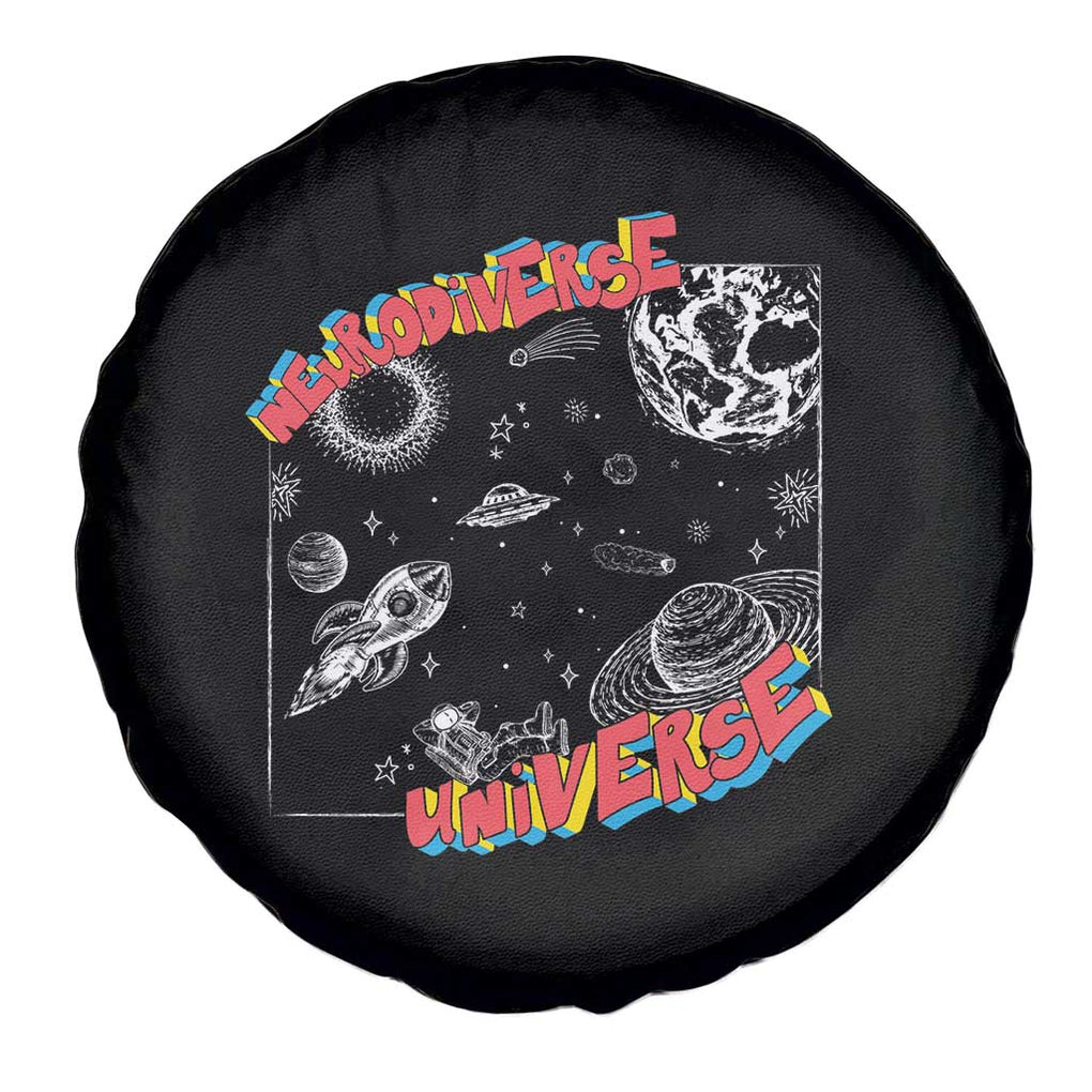 Funny Neurodiversity Spare Tire Cover Neurodiverse Brain Universe Autism ADHD TS09 Print Your Wear