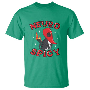 Neurodiversity T Shirt Neuro Spicy Funny Cat Lover Autism ADHD ASD TS09 Irish Green Printyourwear