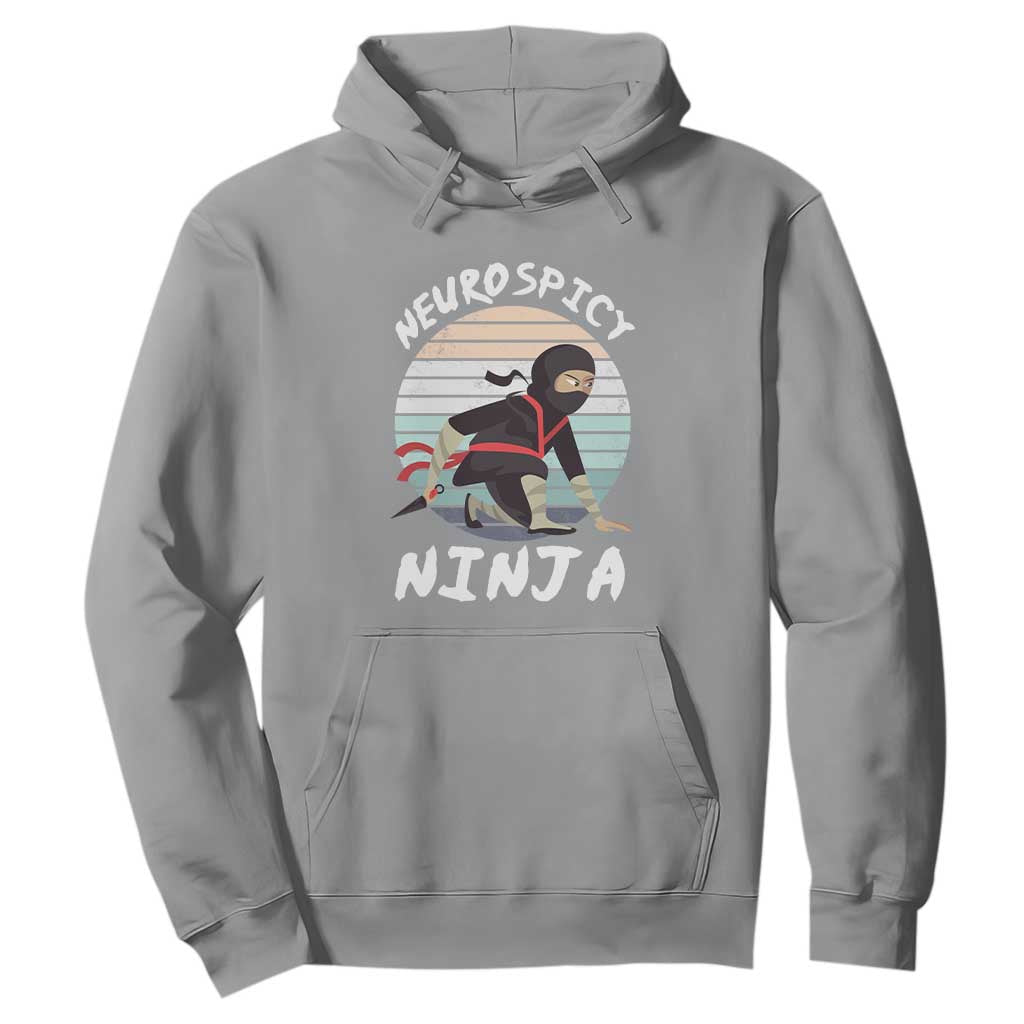 Neurodiversity Hoodie Neurospicy Ninja Autism ADHD ASD TS09 Sport Gray Printyourwear