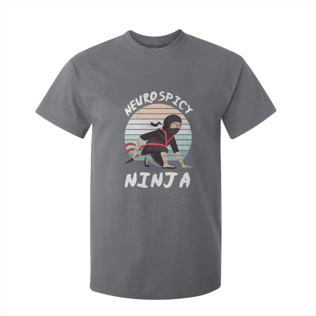 Neurodiversity T Shirt For Kid Neurospicy Ninja Autism ADHD ASD TS09 Charcoal Printyourwear