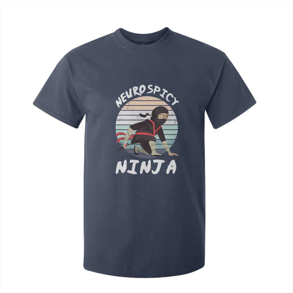 Neurodiversity T Shirt For Kid Neurospicy Ninja Autism ADHD ASD TS09 Navy Printyourwear