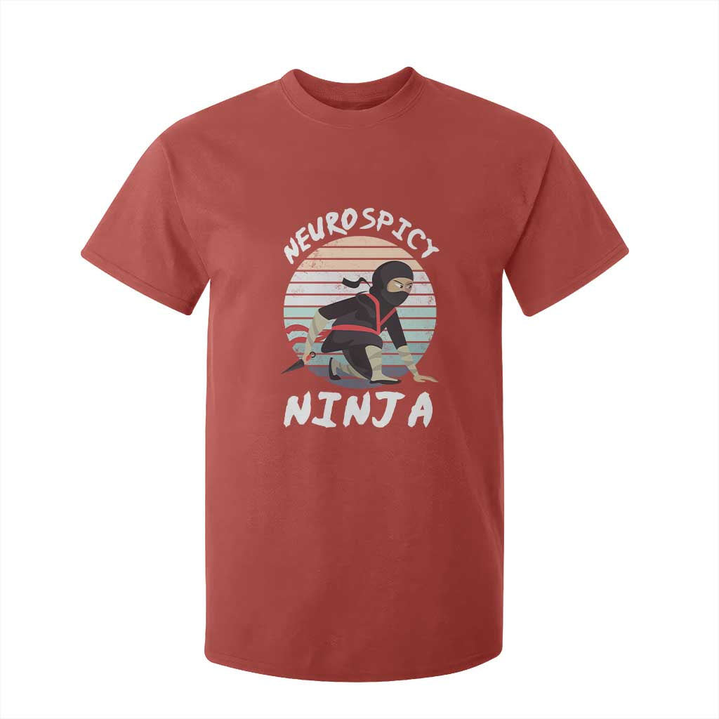 Neurodiversity T Shirt For Kid Neurospicy Ninja Autism ADHD ASD TS09 Red Printyourwear