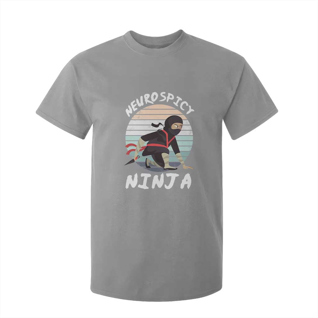 Neurodiversity T Shirt For Kid Neurospicy Ninja Autism ADHD ASD TS09 Sport Gray Printyourwear