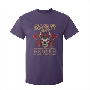 Viking T Shirt For Kid The Problem Is That No One Drinks From The Skulls Of Their Enemies Anymore TS09 Purple Print Your Wear