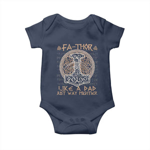 Funny Viking Dad Baby Onesie Fathor Like A Dad Just Way Mightier TS09 Navy Print Your Wear