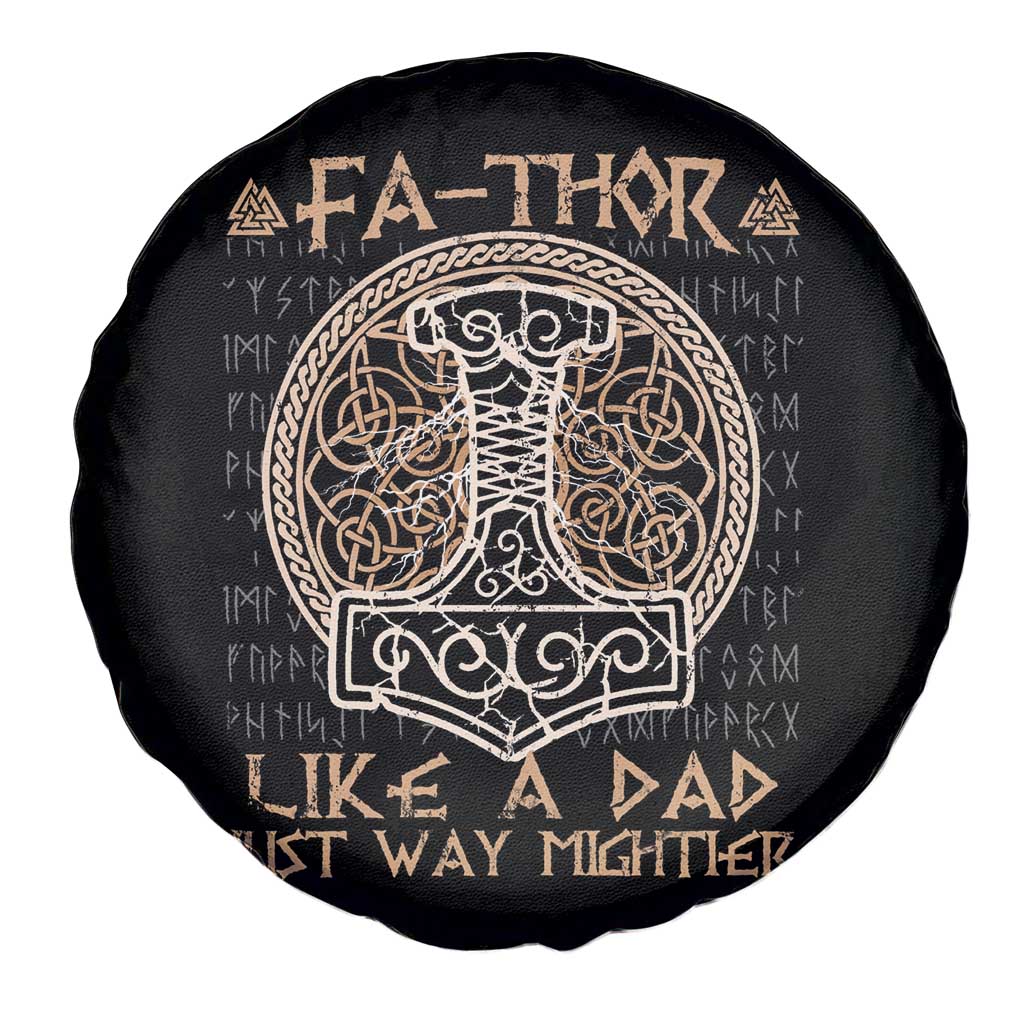 Funny Viking Dad Spare Tire Cover Fathor Like A Dad Just Way Mightier TS09 Print Your Wear
