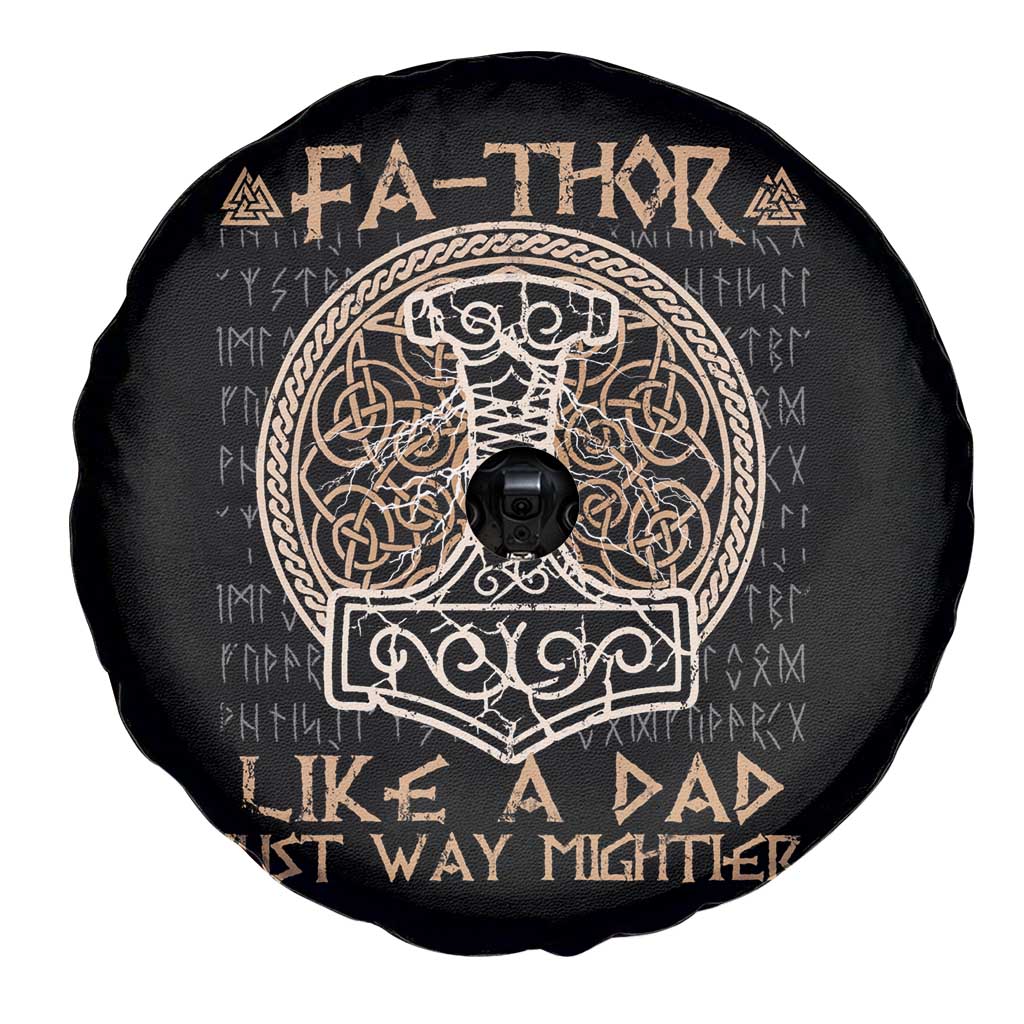 Funny Viking Dad Spare Tire Cover Fathor Like A Dad Just Way Mightier TS09 Print Your Wear
