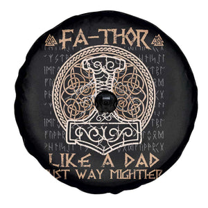 Funny Viking Dad Spare Tire Cover Fathor Like A Dad Just Way Mightier TS09 Print Your Wear