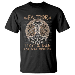 Funny Viking Dad T Shirt Fathor Like A Dad Just Way Mightier TS09 Black Print Your Wear