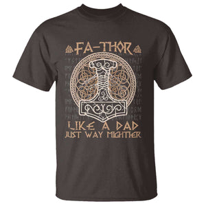 Funny Viking Dad T Shirt Fathor Like A Dad Just Way Mightier TS09 Dark Chocolate Print Your Wear