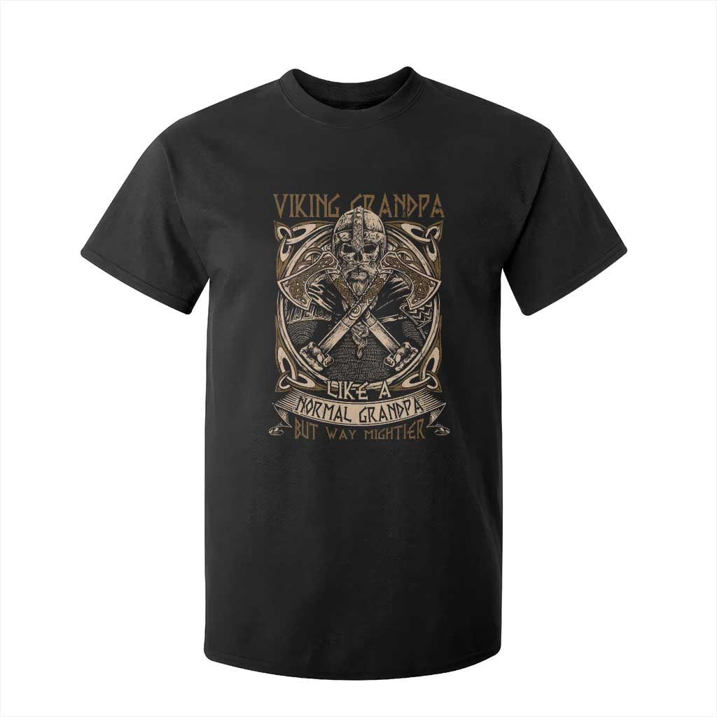Viking Grandpa T Shirt For Kid Like A Normal Grandpa But Way Mightier TS09 Black Print Your Wear