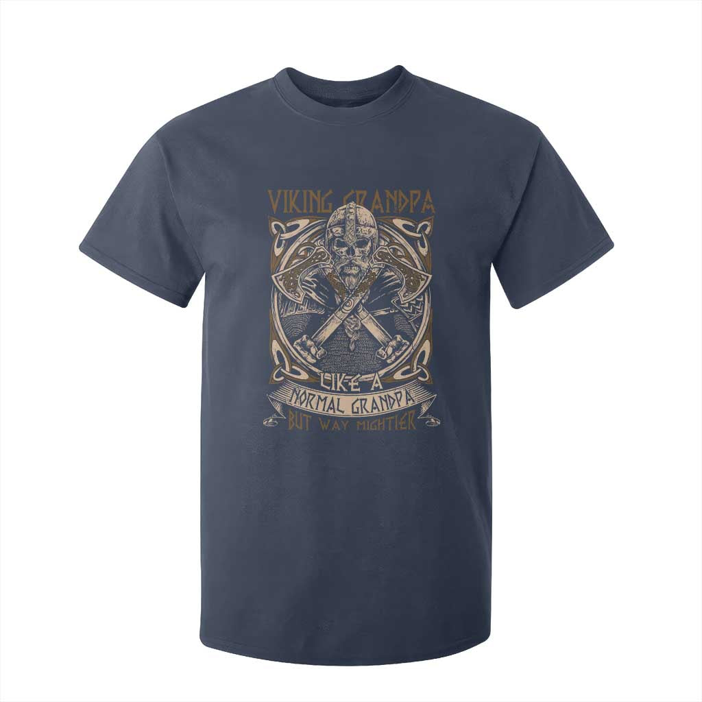 Viking Grandpa T Shirt For Kid Like A Normal Grandpa But Way Mightier TS09 Navy Print Your Wear