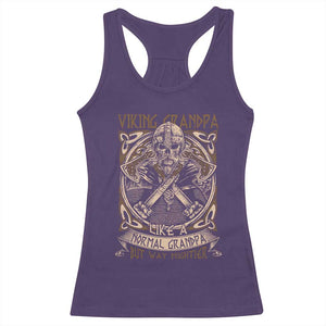 Viking Grandpa Racerback Tank Top Like A Normal Grandpa But Way Mightier TS09 Purple Print Your Wear
