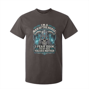 Viking T Shirt For Kid I Am A Man Of The Norse I Fear Odin And My Wife TS09 Dark Chocolate Print Your Wear