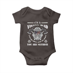 Viking Dad Baby Onesie I Fear Odin And My Wife TS09 Dark Chocolate Print Your Wear