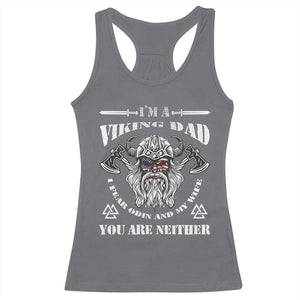Viking Dad Racerback Tank Top I Fear Odin And My Wife TS09 Charcoal Print Your Wear