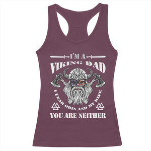 Viking Dad Racerback Tank Top I Fear Odin And My Wife TS09 Maroon Print Your Wear