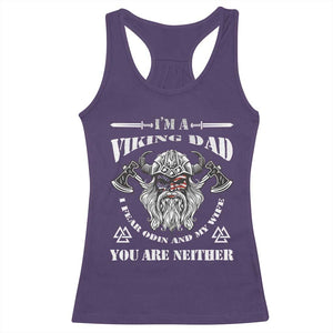Viking Dad Racerback Tank Top I Fear Odin And My Wife TS09 Purple Print Your Wear