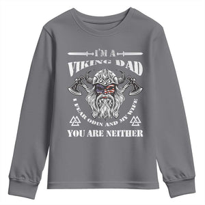 Viking Dad Youth Sweatshirt I Fear Odin And My Wife TS09 Charcoal Print Your Wear