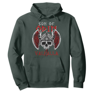 Viking Hoodie Son Of Odin VALHALLA Norse Mythology TS09 Dark Forest Green Print Your Wear