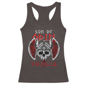 Viking Racerback Tank Top Son Of Odin VALHALLA Norse Mythology TS09 Dark Chocolate Print Your Wear