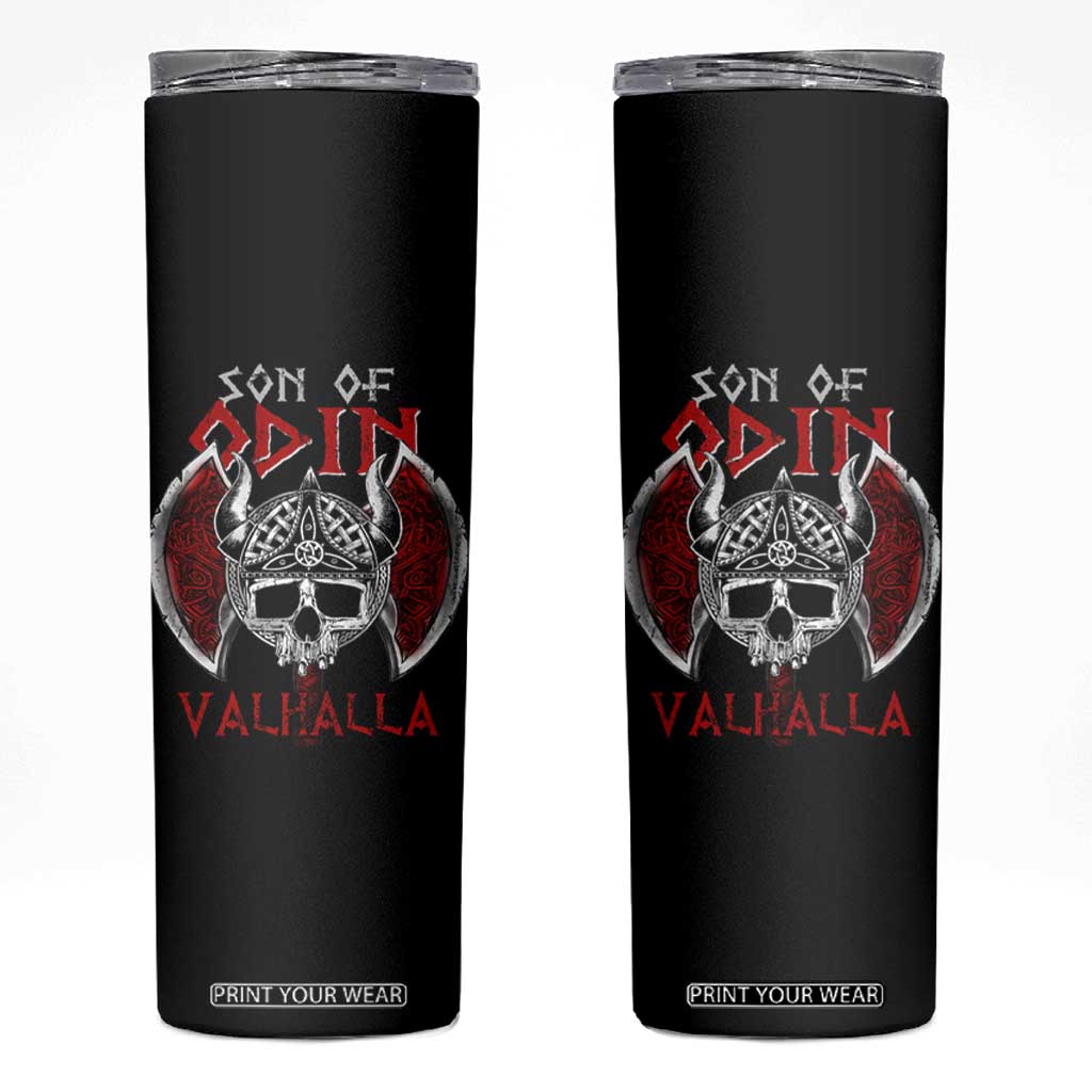 Viking Skinny Tumbler Son Of Odin VALHALLA Norse Mythology TS09 Black Print Your Wear