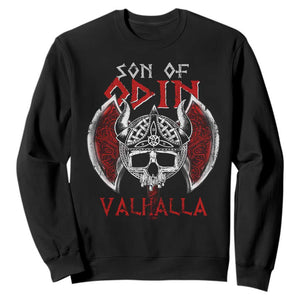 Viking Sweatshirt Son Of Odin VALHALLA Norse Mythology TS09 Black Print Your Wear