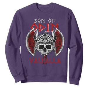 Viking Sweatshirt Son Of Odin VALHALLA Norse Mythology TS09 Purple Print Your Wear
