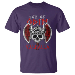 Viking T Shirt Son Of Odin VALHALLA Norse Mythology TS09 Purple Print Your Wear