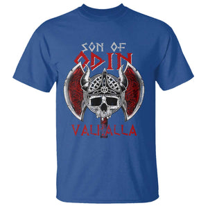Viking T Shirt Son Of Odin VALHALLA Norse Mythology TS09 Royal Blue Print Your Wear