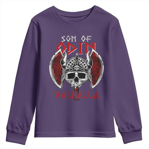 Viking Youth Sweatshirt Son Of Odin VALHALLA Norse Mythology TS09 Purple Print Your Wear