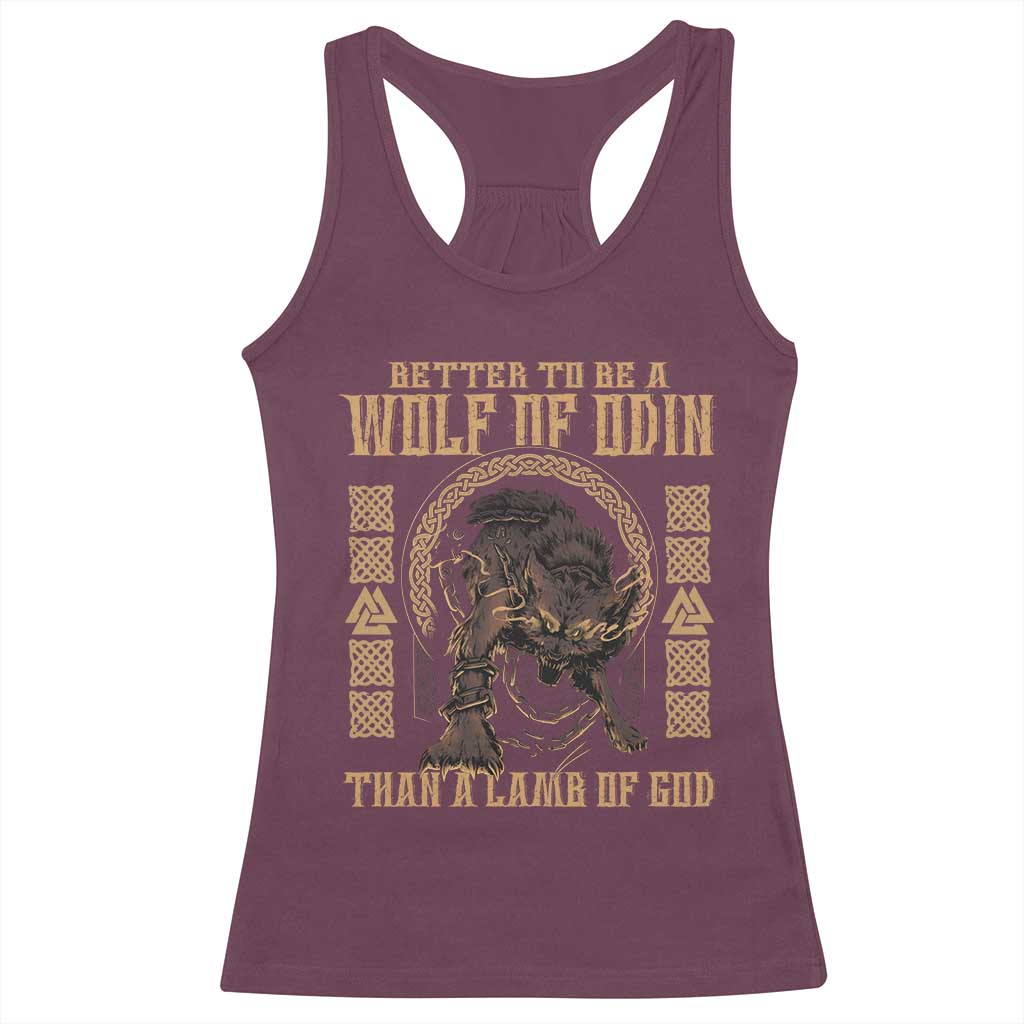 Viking Racerback Tank Top Better To Be Wolf Of Odin Norse Mythology TS09 Maroon Print Your Wear