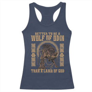 Viking Racerback Tank Top Better To Be Wolf Of Odin Norse Mythology TS09 Navy Print Your Wear