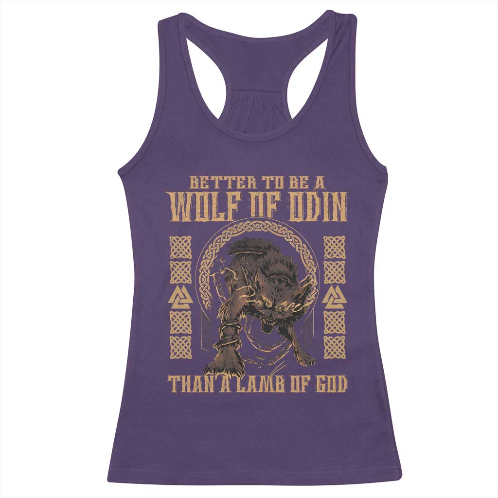 Viking Racerback Tank Top Better To Be Wolf Of Odin Norse Mythology TS09 Purple Print Your Wear