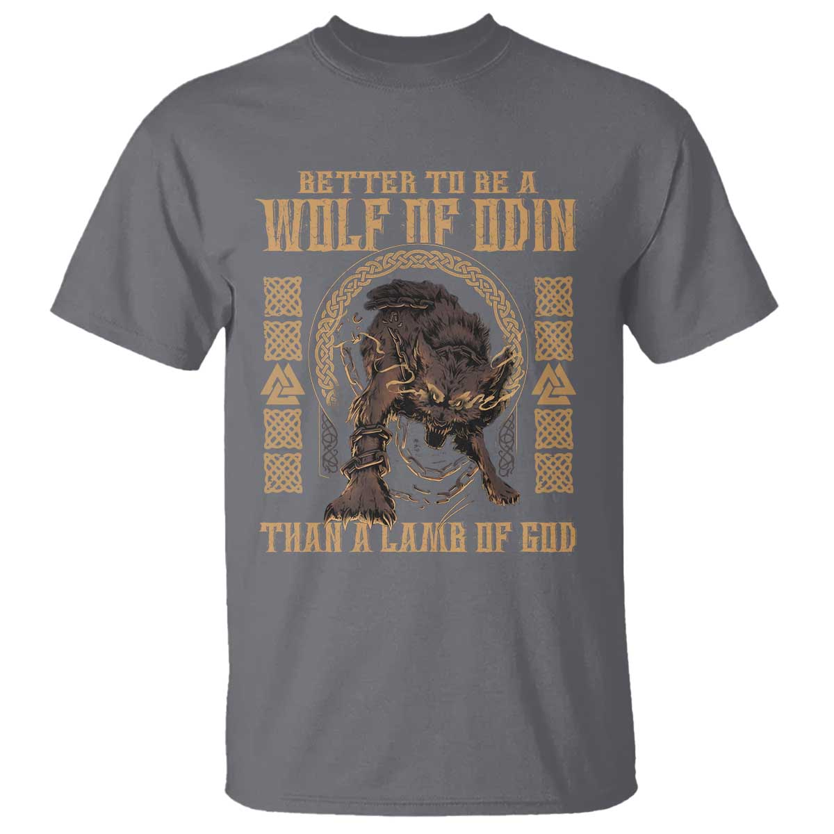 Viking T Shirt Better To Be Wolf Of Odin Norse Mythology TS09 Charcoal Print Your Wear