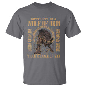Viking T Shirt Better To Be Wolf Of Odin Norse Mythology TS09 Charcoal Print Your Wear