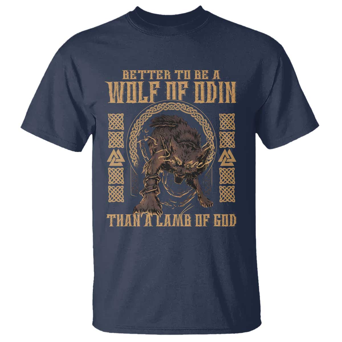 Viking T Shirt Better To Be Wolf Of Odin Norse Mythology TS09 Navy Print Your Wear