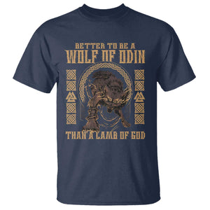 Viking T Shirt Better To Be Wolf Of Odin Norse Mythology TS09 Navy Print Your Wear