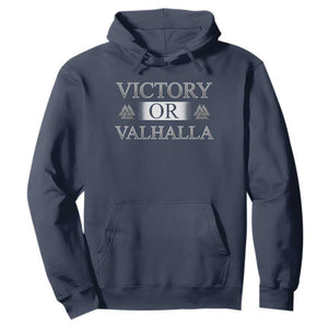 Viking Hoodie Victory Or Valhalla Norse Mythology TS09 Navy Print Your Wear