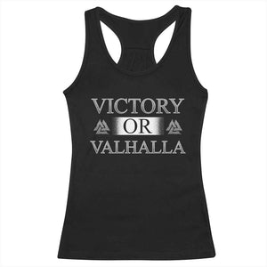 Viking Racerback Tank Top Victory Or Valhalla Norse Mythology TS09 Black Print Your Wear