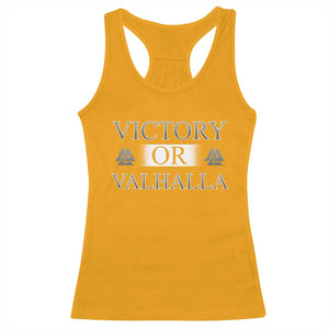Viking Racerback Tank Top Victory Or Valhalla Norse Mythology TS09 Gold Print Your Wear
